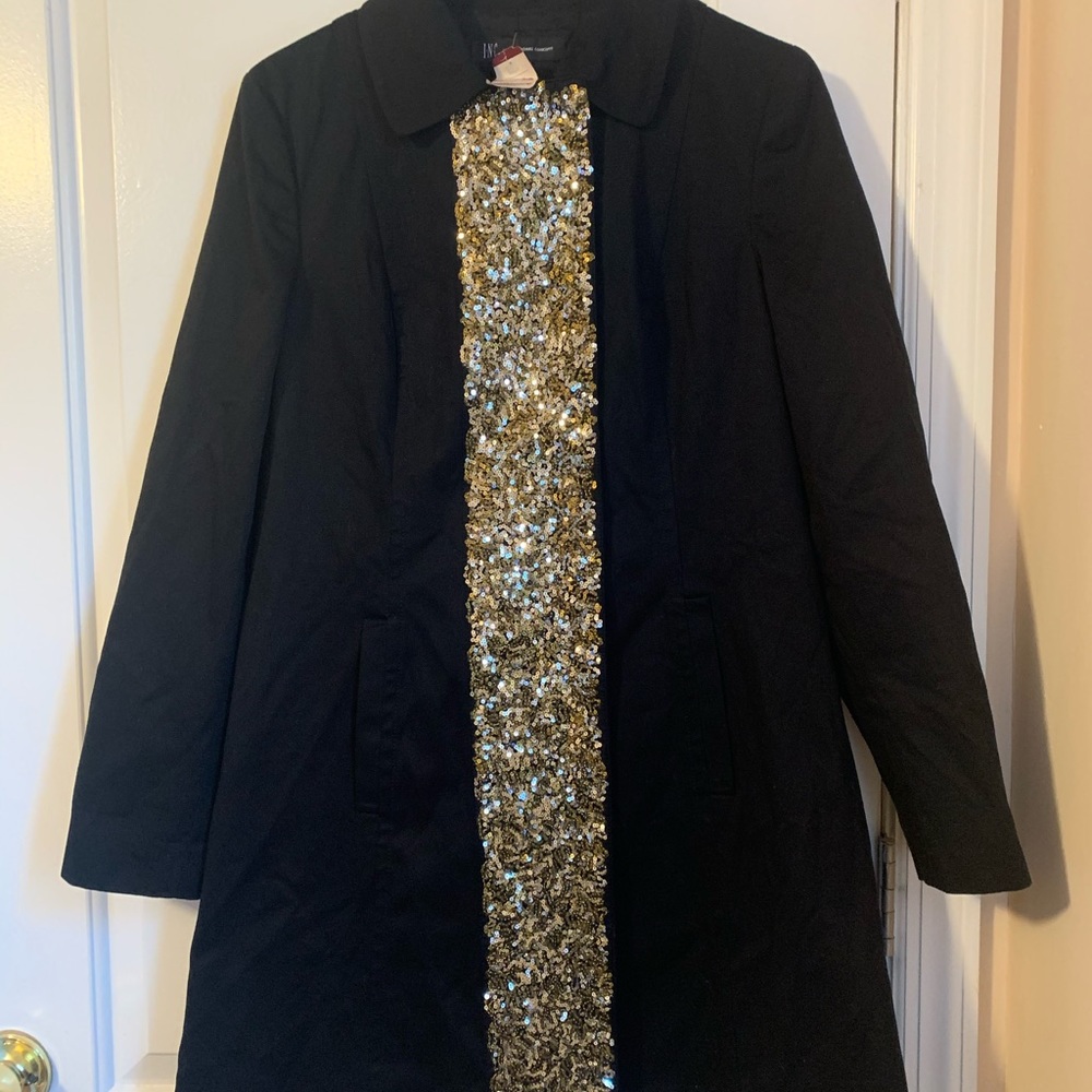 Brand New INC Black Sequins Jacket S Rtl$199